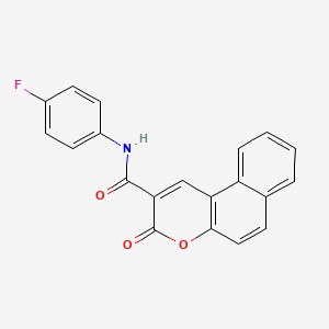 N-(4-fluorophenyl)(3-oxobenzo[f]chromen-2-yl)carboxamide