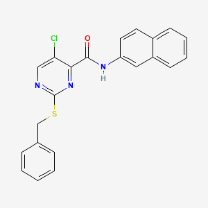 2-(benzylsulfanyl)-5-chloro-N-(naphthalen-2-yl)pyrimidine-4-carboxamide