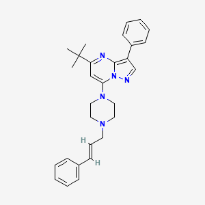 5-tert-butyl-3-phenyl-7-{4-[(2E)-3-phenylprop-2-en-1-yl]piperazin-1-yl}pyrazolo[1,5-a]pyrimidine