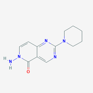 molecular formula C12H15N5O B12212646 6-amino-2-(piperidin-1-yl)pyrido[4,3-d]pyrimidin-5(6H)-one 