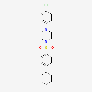 1-(4-Chlorophenyl)-4-(4-cyclohexylbenzenesulfonyl)piperazine