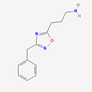 3-(3-Benzyl-1,2,4-oxadiazol-5-yl)propan-1-amine