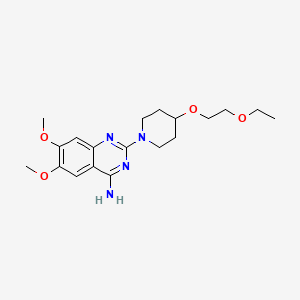 B1221269 4-Quinazolinamine, 2-(4-(2-ethoxyethoxy)-1-piperidinyl)-6,7-dimethoxy- CAS No. 70978-66-4
