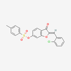 (2Z)-2-(2-chlorobenzylidene)-3-oxo-2,3-dihydro-1-benzofuran-6-yl 4-methylbenzenesulfonate