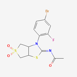 molecular formula C13H12BrFN2O3S2 B12212697 C13H12BrFN2O3S2 