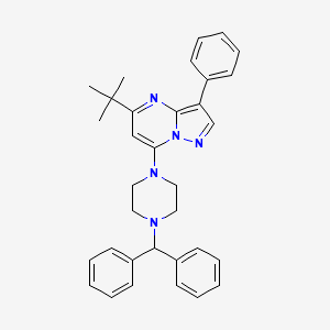 5-Tert-butyl-7-[4-(diphenylmethyl)piperazin-1-yl]-3-phenylpyrazolo[1,5-a]pyrimidine