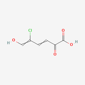 molecular formula C6H5ClO4 B1221271 2-Hydroxy-5-chloro-6-oxo-2,4-hexadienoic acid 