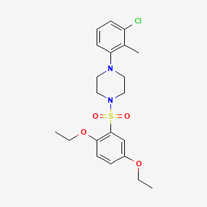 1-(3-Chloro-2-methylphenyl)-4-(2,5-diethoxybenzenesulfonyl)piperazine