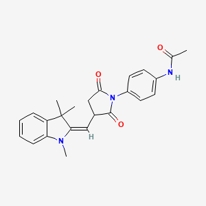 N-(4-{2,5-dioxo-3-[(1,3,3-trimethylindolin-2-ylidene)methyl]azolidinyl}phenyl) acetamide