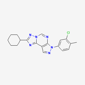 3-(3-Chloro-4-methylphenyl)-8-cyclohexyl-6-hydropyrazolo[5,4-d]1,2,4-triazolo[1,5-e]pyrimidine