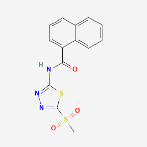 N-[5-(methylsulfonyl)-1,3,4-thiadiazol-2-yl]naphthalene-1-carboxamide