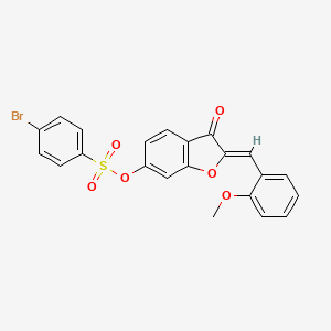 (2Z)-2-(2-methoxybenzylidene)-3-oxo-2,3-dihydro-1-benzofuran-6-yl 4-bromobenzenesulfonate