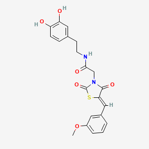 N-[2-(3,4-dihydroxyphenyl)ethyl]-2-[(5Z)-5-(3-methoxybenzylidene)-2,4-dioxo-1,3-thiazolidin-3-yl]acetamide