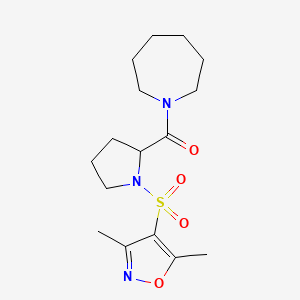 Azepan-1-yl{1-[(3,5-dimethyl-1,2-oxazol-4-yl)sulfonyl]pyrrolidin-2-yl}methanone