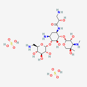 molecular formula C22H47N5O20S2 B1221278 Isepamicin disulfate CAS No. 68000-78-2