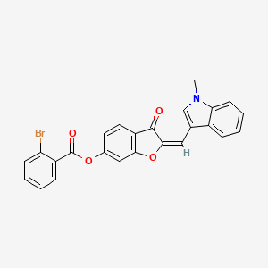 2-[(1-Methylindol-3-yl)methylene]-3-oxobenzo[3,4-b]furan-6-yl 2-bromobenzoate