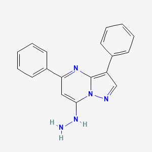 molecular formula C18H15N5 B12212809 7-Hydrazinyl-3,5-diphenylpyrazolo[1,5-a]pyrimidine 