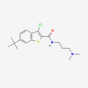 6-tert-butyl-3-chloro-N-[3-(dimethylamino)propyl]-1-benzothiophene-2-carboxamide