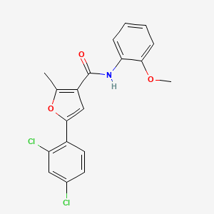 5-(2,4-dichlorophenyl)-N-(2-methoxyphenyl)-2-methylfuran-3-carboxamide