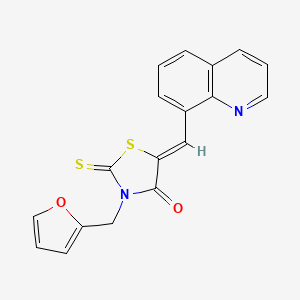 3-(2-Furylmethyl)-5-(8-quinolylmethylene)-2-thioxo-1,3-thiazolidin-4-one