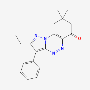 2-ethyl-8,8-dimethyl-3-phenyl-8,9-dihydropyrazolo[5,1-c][1,2,4]benzotriazin-6(7H)-one