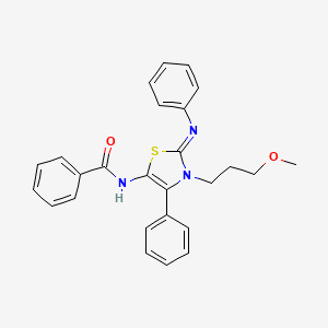 N-[(2Z)-3-(3-methoxypropyl)-4-phenyl-2-(phenylimino)-2,3-dihydro-1,3-thiazol-5-yl]benzamide