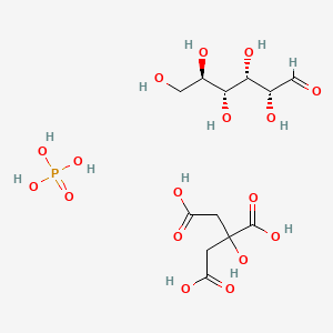 molecular formula C12H23O17P B1221302 Citrate phosphate dextrose CAS No. 51404-37-6
