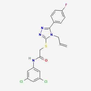 molecular formula C19H15Cl2FN4OS B12213022 N-(3,5-dichlorophenyl)-2-{[5-(4-fluorophenyl)-4-(prop-2-en-1-yl)-4H-1,2,4-triazol-3-yl]sulfanyl}acetamide 