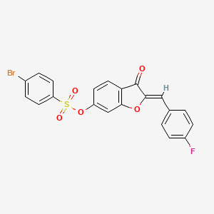 (2Z)-2-(4-fluorobenzylidene)-3-oxo-2,3-dihydro-1-benzofuran-6-yl 4-bromobenzenesulfonate