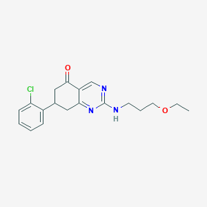 7-(2-chlorophenyl)-2-[(3-ethoxypropyl)amino]-7,8-dihydroquinazolin-5(6H)-one