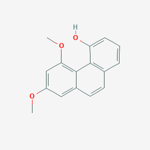 molecular formula C16H14O3 B1221303 5,7-Dimethoxyphenanthren-4-ol CAS No. 56694-22-5