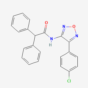 molecular formula C22H16ClN3O2 B12213051 N-[4-(4-chlorophenyl)-1,2,5-oxadiazol-3-yl]-2,2-diphenylacetamide 