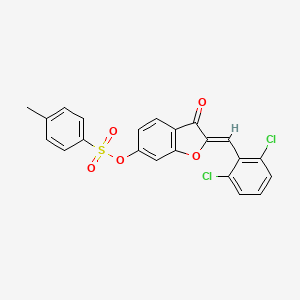 (2Z)-2-(2,6-dichlorobenzylidene)-3-oxo-2,3-dihydro-1-benzofuran-6-yl 4-methylbenzenesulfonate