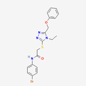 N-(4-bromophenyl)-2-{[4-ethyl-5-(phenoxymethyl)-4H-1,2,4-triazol-3-yl]sulfanyl}acetamide