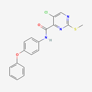 5-chloro-2-(methylsulfanyl)-N-(4-phenoxyphenyl)pyrimidine-4-carboxamide