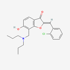 (2Z)-2-(2-chlorobenzylidene)-7-[(dipropylamino)methyl]-6-hydroxy-1-benzofuran-3(2H)-one