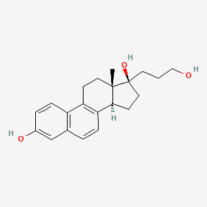molecular formula C21H26O3 B1221308 17-(3'-Hydroxypropyl)-1,3,5,6,8(9)-estrapentaene-3,17-diol CAS No. 93239-10-2