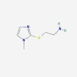 molecular formula C6H11N3S B122131 2-[(1-甲基-1H-咪唑-2-基)硫代]乙胺 CAS No. 142313-55-1