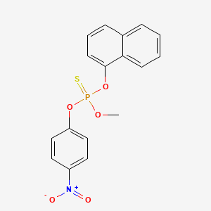 molecular formula C17H14NO5PS B1221312 o-Methyl o-naphthalen-1-yl o-(4-nitrophenyl) phosphorothioate CAS No. 68150-94-7