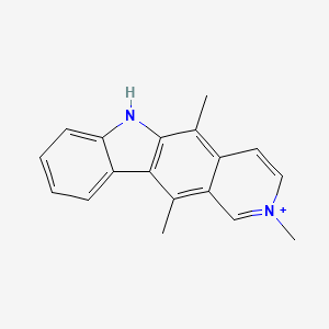 molecular formula C18H17N2+ B1221313 2-Methylellipticinium CAS No. 69467-91-0