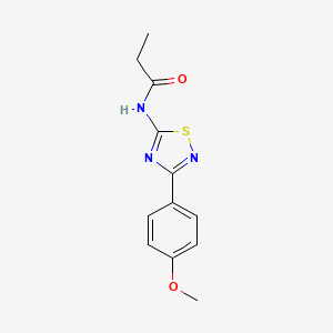 molecular formula C12H13N3O2S B12213137 N-[3-(4-methoxyphenyl)-1,2,4-thiadiazol-5-yl]propanamide 