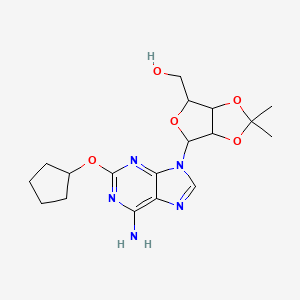 2-(Cyclopentyloxy)-2',3'-O-(1-methylethylidene)-adenosine