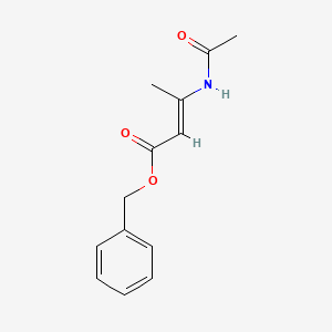 molecular formula C13H15NO3 B12213145 2-Butenoic acid, 3-(acetylamino)-, phenylmethyl ester, (2E)- 