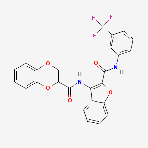 N-(2-{[3-(trifluoromethyl)phenyl]carbamoyl}-1-benzofuran-3-yl)-2,3-dihydro-1,4-benzodioxine-2-carboxamide