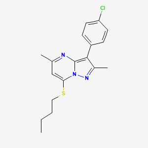 7-(Butylsulfanyl)-3-(4-chlorophenyl)-2,5-dimethylpyrazolo[1,5-a]pyrimidine