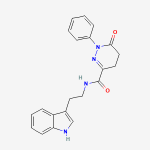 molecular formula C21H20N4O2 B12213176 N-[2-(1H-indol-3-yl)ethyl]-6-oxo-1-phenyl-1,4,5,6-tetrahydropyridazine-3-carboxamide 