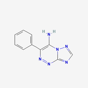 molecular formula C10H8N6 B12213177 3-Phenyl-[1,2,4]triazolo[5,1-c][1,2,4]triazin-4-amine 