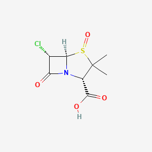 molecular formula C8H10ClNO4S B1221318 (2s,5r,6s)-6-Chloro-3,3-dimethyl-7-oxo-4-thia-1-azabicyclo[3.2.0]heptane-2-carboxylic acid 4-oxide CAS No. 97729-66-3