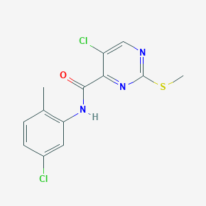 5-chloro-N-(5-chloro-2-methylphenyl)-2-(methylsulfanyl)pyrimidine-4-carboxamide