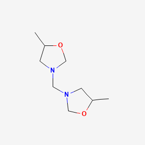 molecular formula C9H18N2O2 B1221322 Oxazolidine, 3,3'-methylenebis[5-methyl- CAS No. 66204-44-2